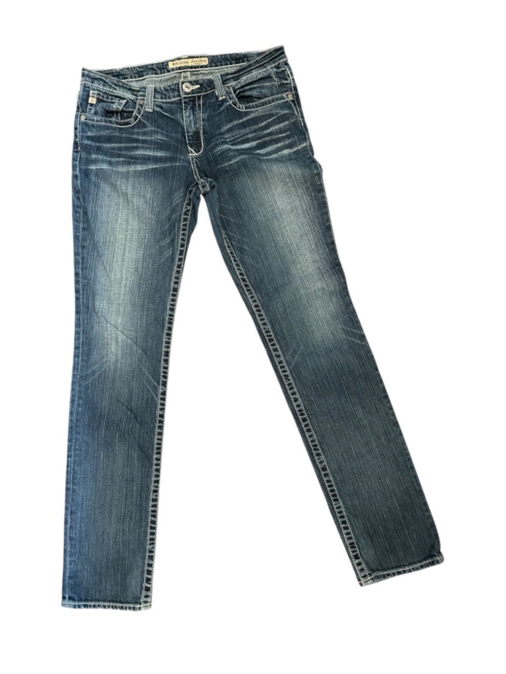 Big Star Maddie Skinny Jeans – Size 31L | Embroidered Back Pockets - Y2K